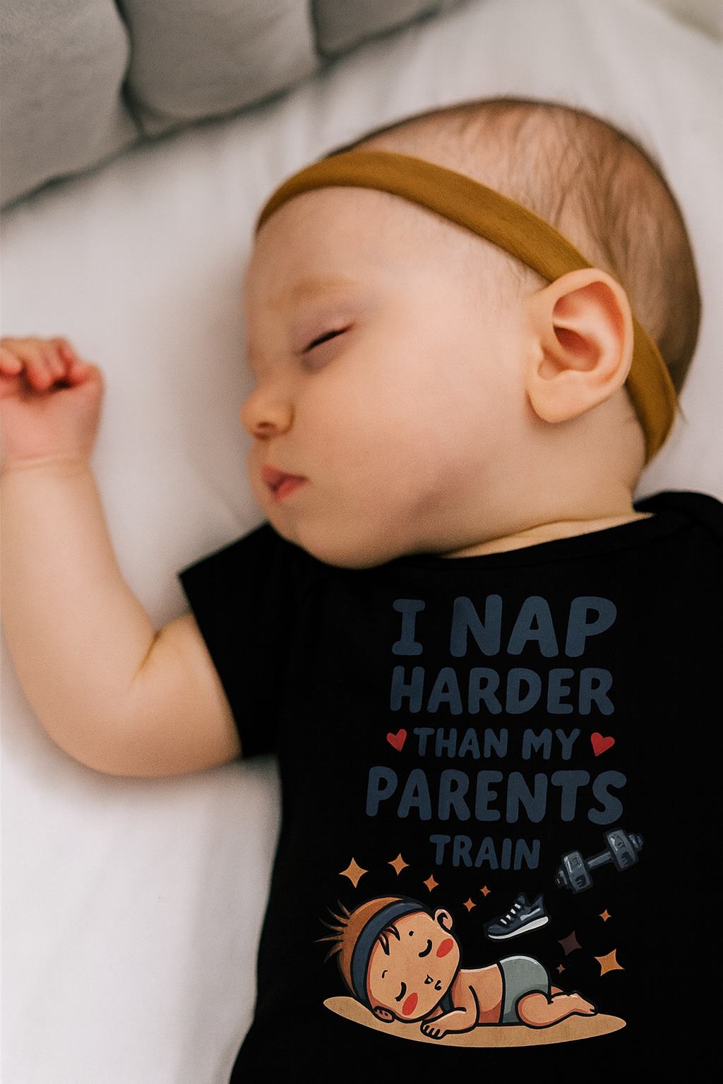 I Nap Harder Than My Parents Train • Baby Bodysuit by Fitspo Threads