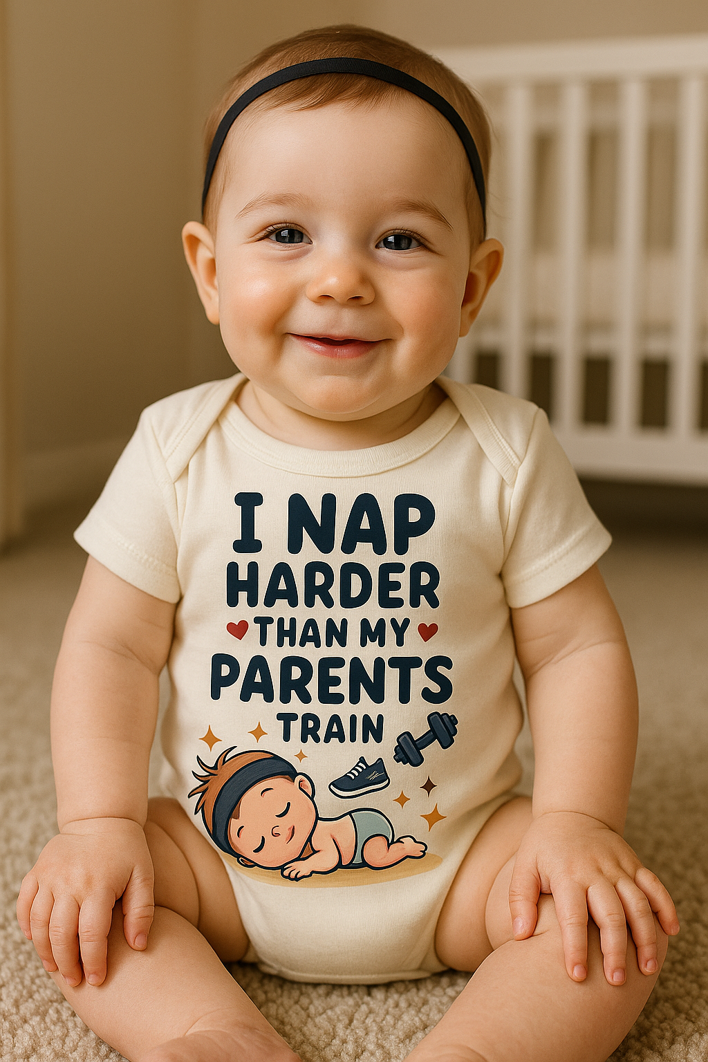I Nap Harder Than My Parents Train • Baby Bodysuit by Fitspo Threads