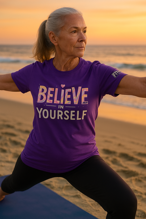 Believe in Yourself • Women’s Motivational Semi-Fitted Tee