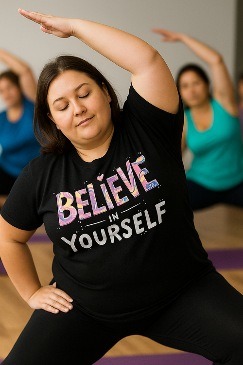 Believe in Yourself • Women’s Motivational Semi-Fitted Tee