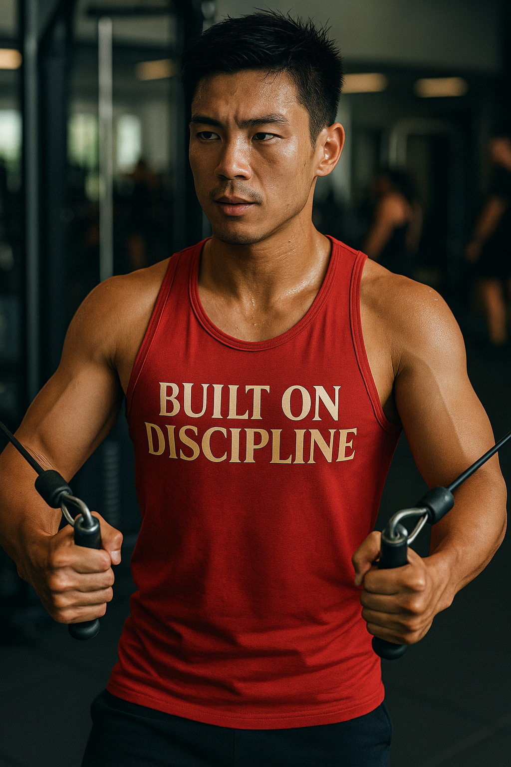 Built on Discipline • Unisex Motivational Tank Top by Fitspo Threads