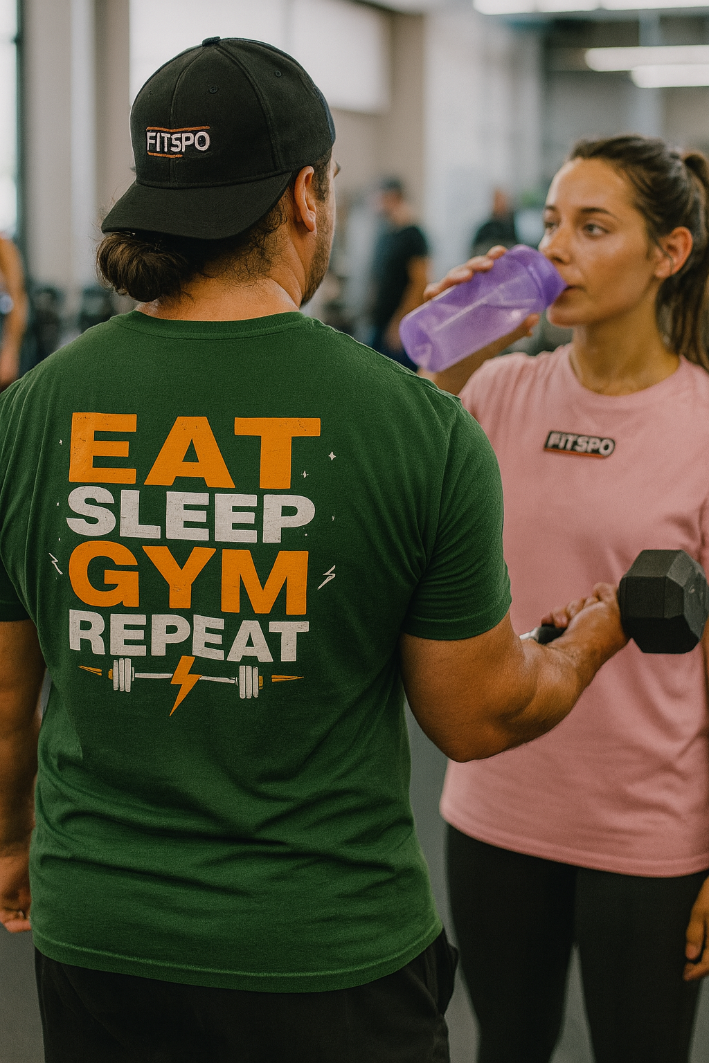 Eat Sleep Gym Repeat • Unisex Wicking Performance T-Shirt by Fitspo Threads