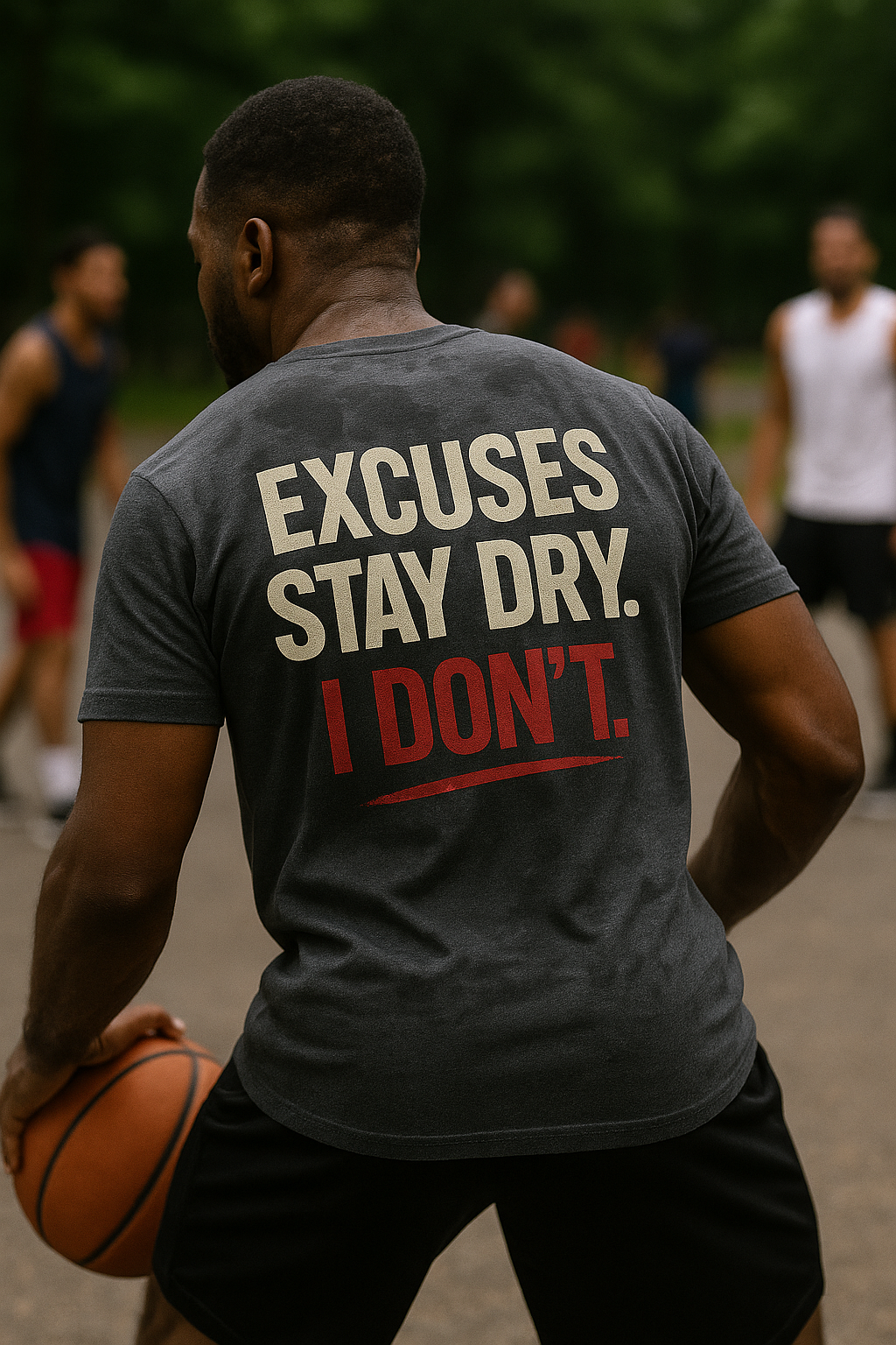 Excuses Stay Dry. I Don’t • Unisex Wicking Performance T-Shirt by Fitspo Threads
