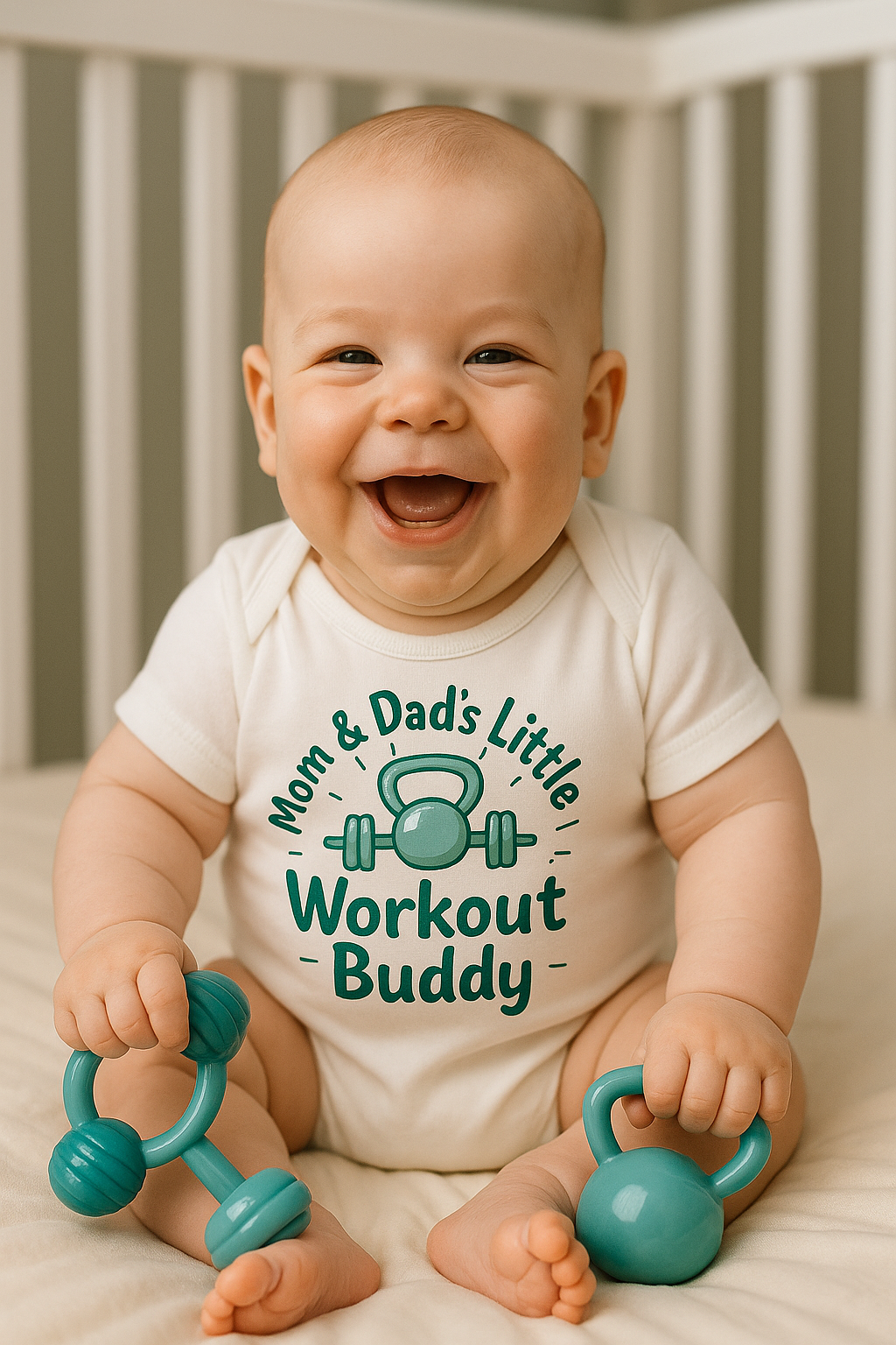 Mom & Dad’s Little Workout Buddy • Baby Bodysuit by Fitspo Threads