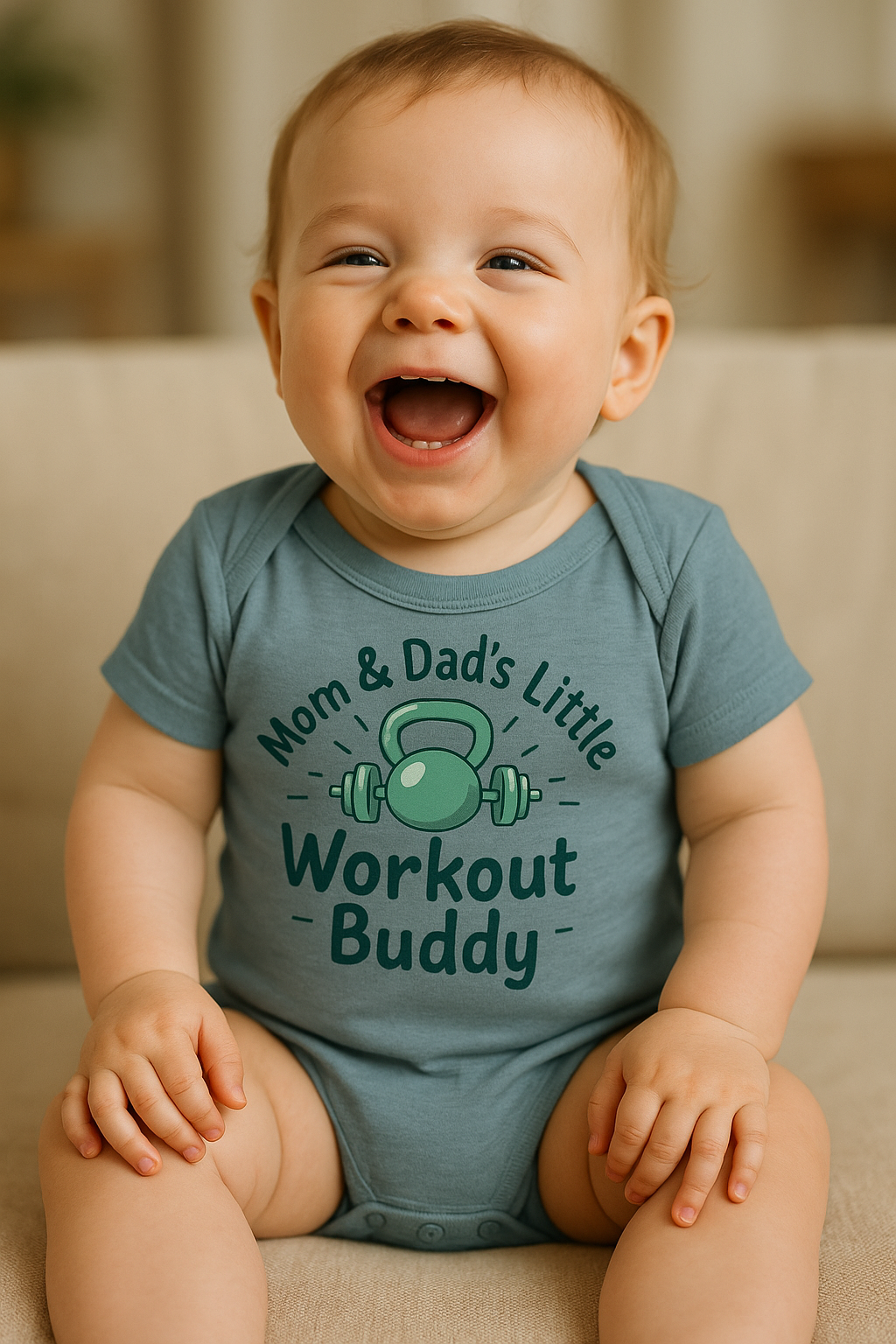 Mom & Dad’s Little Workout Buddy • Baby Bodysuit by Fitspo Threads