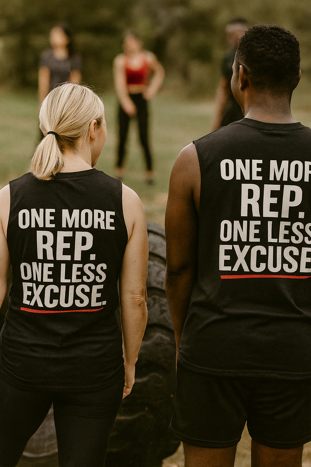 One More Rep. One Less Excuse. • Fitspo Threads Sleeveless Shirt