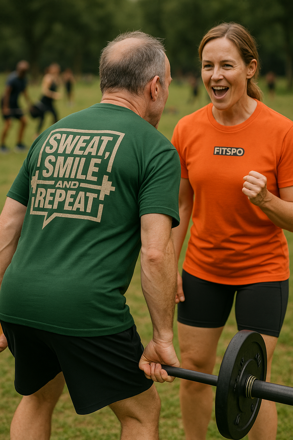 Sweat, Smile, and Repeat • Unisex Wicking Workout T-Shirt by Fitspo Threads