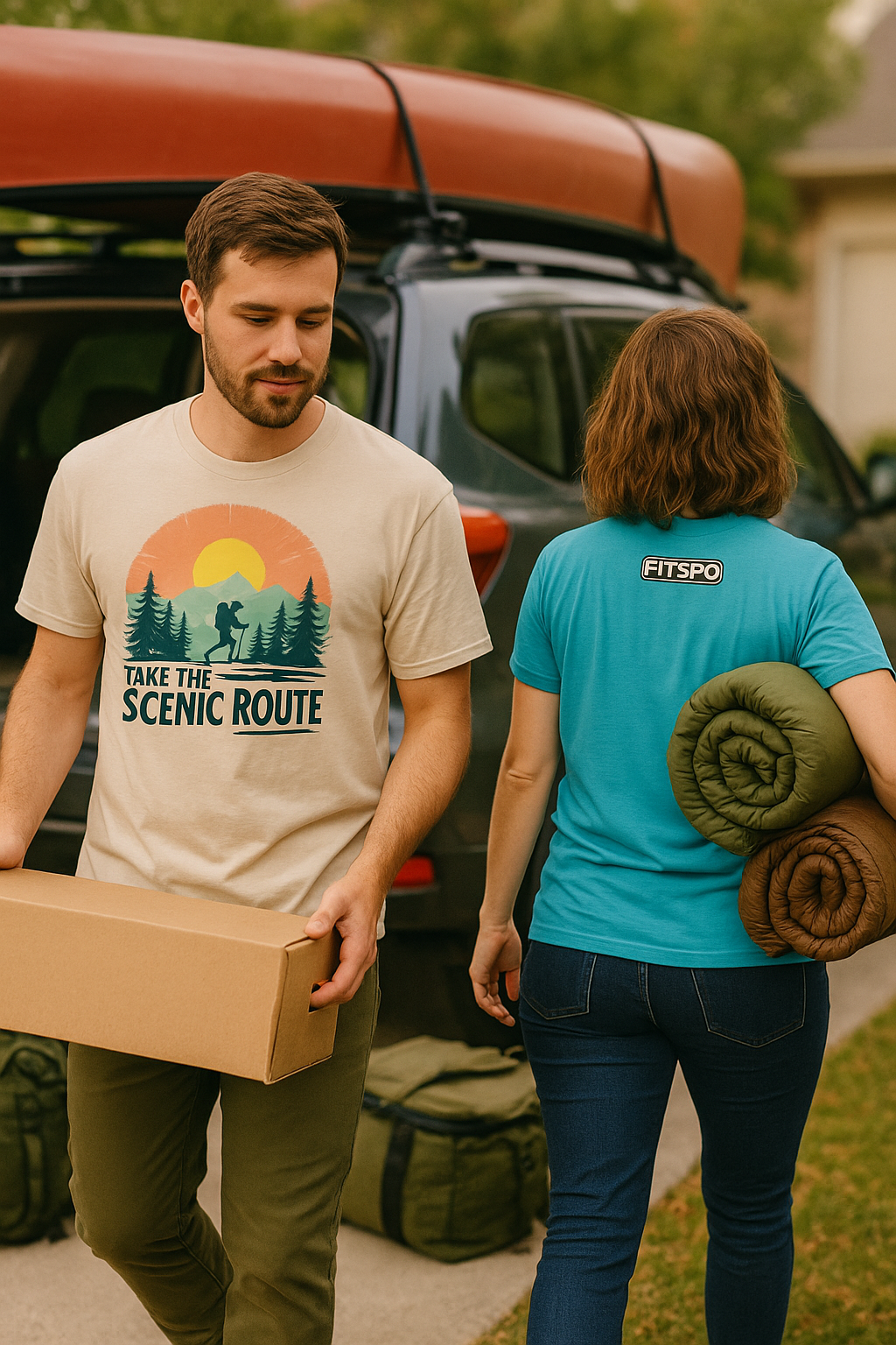 Take the Scenic Route • Unisex 100% Cotton T-Shirt by Fitspo Threads