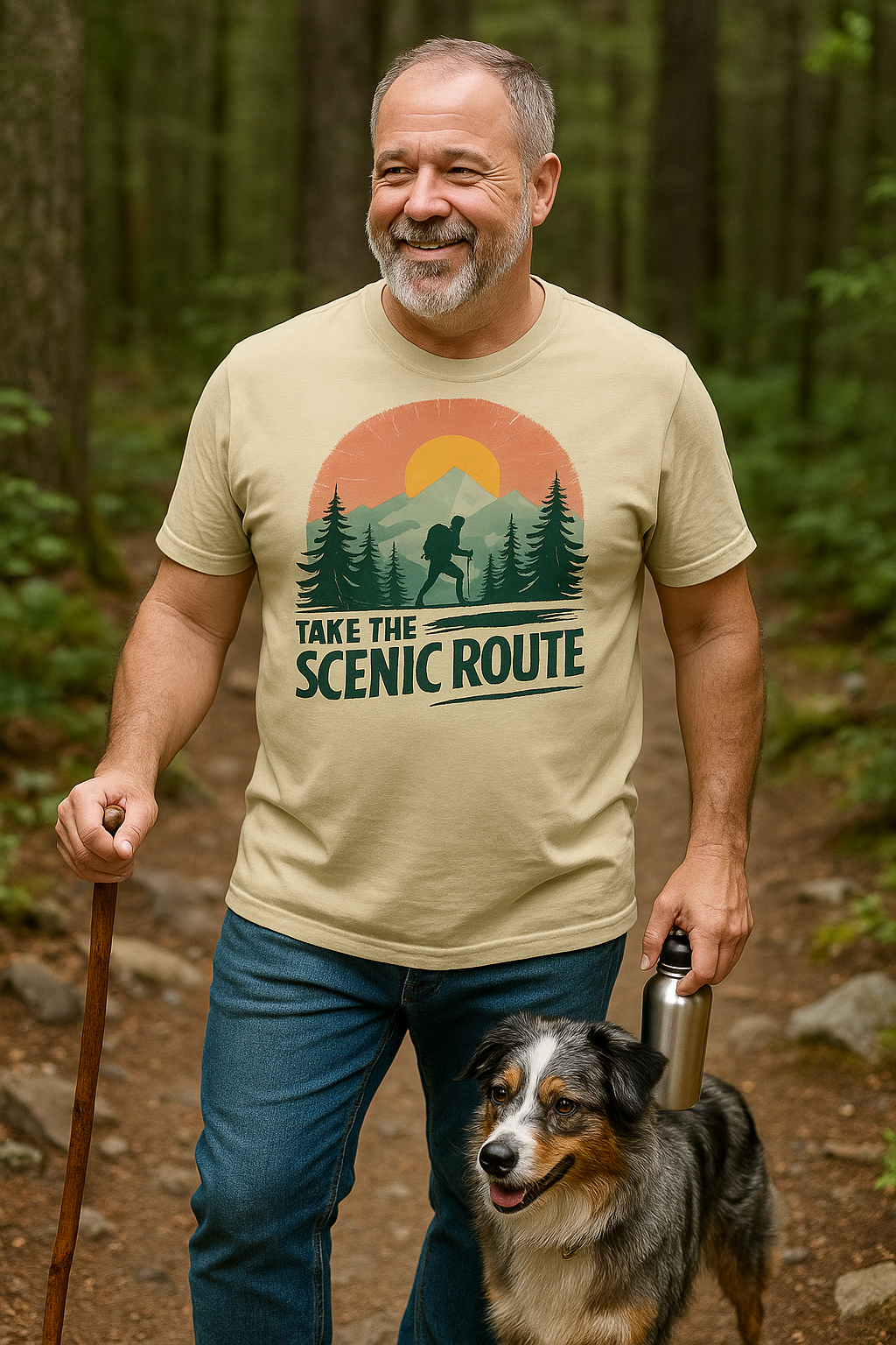 Take the Scenic Route • Unisex 100% Cotton T-Shirt by Fitspo Threads