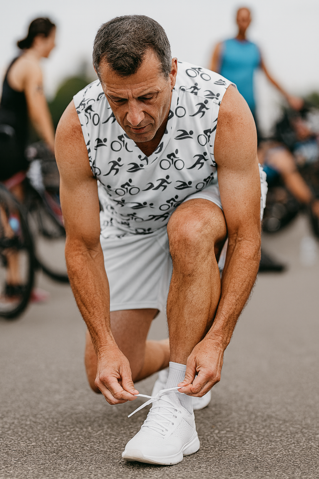 Triathlon Endurance V-Neck Sleeveless Top • Unisex Performance by Fitspo Threads