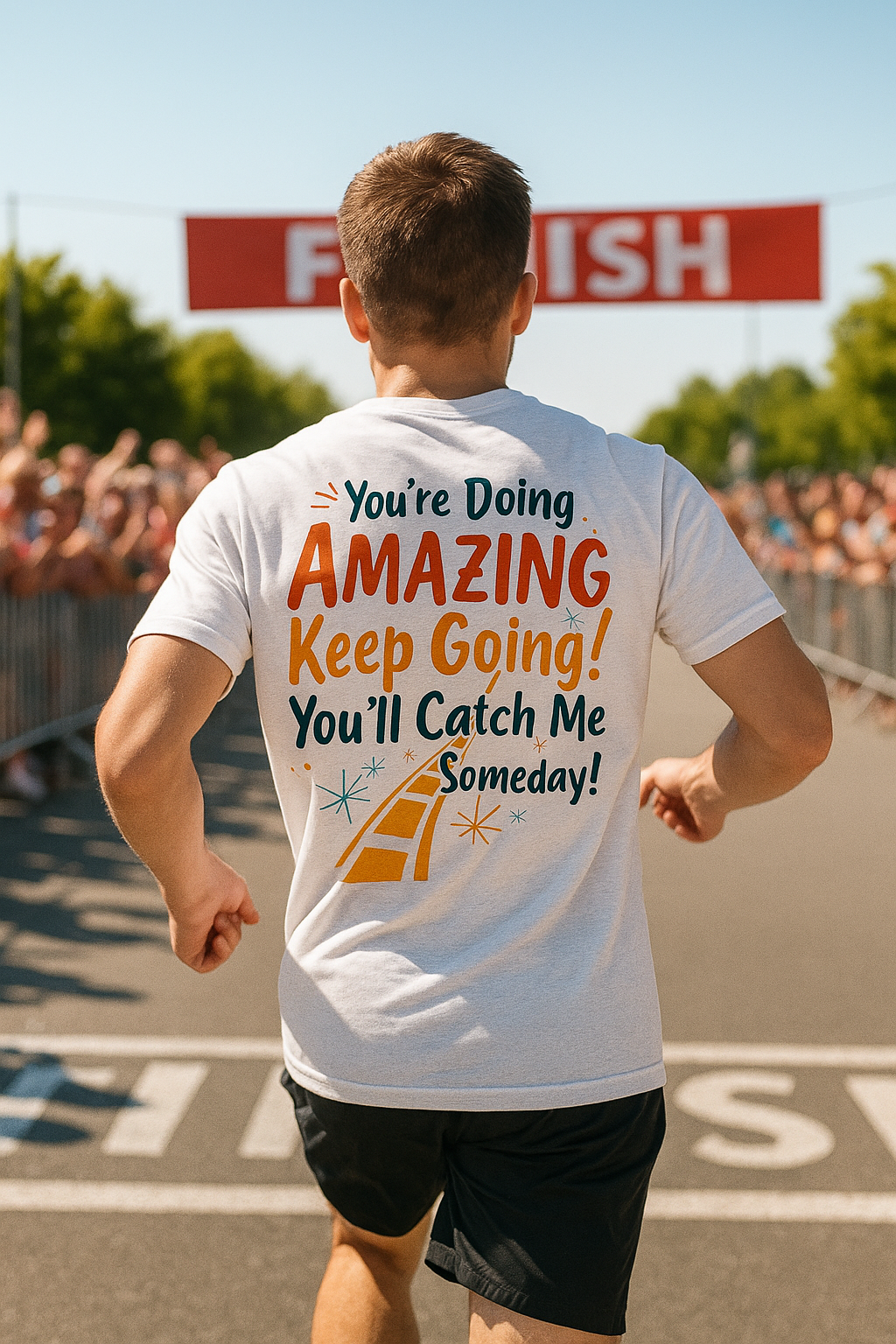 You’re Doing Amazing • Unisex Motivational Running T-Shirt by Fitspo Threads